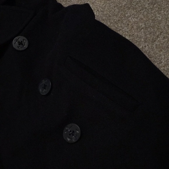 Abercrombie & Fitch Navy pea coat made in Italy - Picture 7 of 8